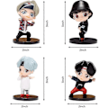 Miniatyrbillede 2 af 5: 7 stk. Bts Kagepynt Ding Posit Figurer Sæt Af Act Legetøj Kagepynt Til Bts - - #YoGu