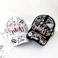 Miniatyrbilde 4 av 5: Unisex Graffiti Baseball Cap, K-pop Gutter Utendørs Snapback Hatt Svart Hvit Hiphop Hatt, Pappa Hatt, Trucker Hatt For Menn Kvinner 98 Graffiti Hatt Hvit -