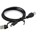 Pikkukuva 3 / 4: Type-C-tulostin/puhelinkaapeli, USB Type-C–USB B OTG -liitin elektronisille laitteille