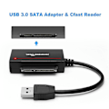 Pikkukuva 2 / 5: Cfast 2.0 -lukija USB 3.0 - SATA-sovitin Cfast 2.0 -kortille ja 2,5 tuuman HDD-kiintolevylle / SSD:n luku- ja kirjoitus