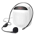 Miniatyrbilde 2 av 5: Bærbar Stemmeforsterker Kablet Stemmeforsterker Høyttaler FM Radio Hodebåren Mikrofon Høyttaler for Lærere Hvit