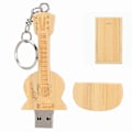 Miniatyrbillede 1 af 5: Guitar USB Flash Drive 32GB - Bærbar Træhukommelsesnøgle til Computerdele (Model: CM1001)