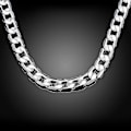 Pikkukuva 4 / 5: 925 Sterling Hopea Kaulakoru Miehille 20 Tuumaa/8mm