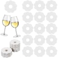 Miniatyrbilde 1 av 5: 150 stk. Papir Vin Glass Markører 7 cm Blank Blomst Stettglass Drikke Navnelapper BurlyWood/Hvit Farge Engangs Vinmerke Drikke Charm DIY Identifikasjon M