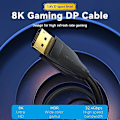 Pikkukuva 2 / 5: Type A VENTION HCDBF HCD -sarja 5m 8K DP1.4 -kaapeli uros-uros HD DisplayPort -johto Freesyncille