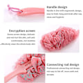 Miniatyrbillede 1 af 5: 3-pak Langt D Brusebad Kropsbørste Blød Nylon Mesh Rygrenser Rygskrubber Eksfolierende Luffa #yg