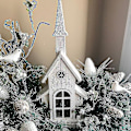 Miniatyrbillede 2 af 3: Birke-Pinec Centerpiece Julebord Opstilling Vinter Hjem Decor Festival Ornament