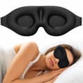 3D Blackout Sovmask – Ögonmask med öronproppar och förvaringsväska Svart