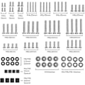 Miniatyrbilde 1 av 4: Universell TV-monteringspakke, kompatibel med alle TV-er opptil 80 tommer, inkludert Samsung. Pakken inneholder M4, M5, M6 og M8 TV-skruer. Ny