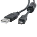 USB Data Sync Opladningskabel til Olympus Tough TG-3 Kamera Ledning Sort
