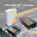 Pikkukuva 4 / 5: ATX 24Pin ARGB -sovitin 90-muunnin 24PIN RGB -virtajohtosovitin 24PlN-emolevyn virtalähteelle