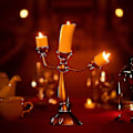 Miniatyrbilde 4 av 5: Klokke Lys Skjønnheten og Udyret Lysestake Lumiere LED Lysestake For Bryllup Bord Julefest Hjemme Dekor