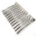 Hårklämmor i aluminium, 12-pack Silver L