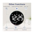 Miniatyrbild 4 av 5: Digital Väggklocka Med Fjärrkontroll, 10-tums Färgglad Dynamisk LED-klockdisplay Med Tid Datum Temperatur Vecka