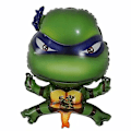 Pikkukuva 2 / 3: 5 kpl Ninja Turtles -foliopallosarja, juhlatarvikkeet, syntymäpäiväkoristelu