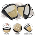 Miniatyrbilde 2 av 4: 2 stk Kaffe Filter Universal Permanent Kaffe Filter Gjenbrukbar Kaffe Mesh