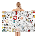 Miniatyrbild 1 av 3: Snoopy 2 Badhandduk Unisex Handdukar Mode Handduk Superfin Fiber Strandhanddukar DW626
