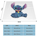 Miniatyrbillede 4 af 5: Lilo & Stitch 2 Tæppe til Voksne og Børn Hjem Sovesal Kast Blødt Varmt Tæppe-y135 farve: 50x40in 125x100cm