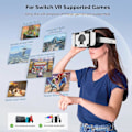 Miniatyrbillede 3 af 5: Opgraderet VR-headset til Nintendo Switch & Switch OLED-model, Switch VR-briller med justerbare HD-linser og hovedbånd med drejeknap