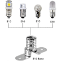 Miniatyrbillede 4 af 4: 10 stk. E10 LED-pærer Lamper Sokkel Base Skrue Montering Pæreholdere Til Hjemmeeksperiment Kredsløb Elektrisk Testtilbehør