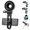 Miniatyrbillede 1 af 4: Teleskop Telefon Adapter, Universal Mobiltelefon Holder Kompatibel med Kikkerter, Monokulære, Mikroskoper, Observationskikkerter, Teleskoper, Smartphone Holder Clip Br