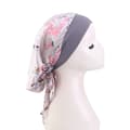 Satin Printed Tie Chemo Cap - Comfortable Headwear