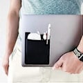 Miniatyrbild 3 av 4: Bärbar hårddisksfodral för Laptop - SSD Solid State Drive - Återanvändbar Lim - Fäst på Extern Hårddisk Bärväska - Fickficka (Svart)