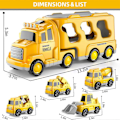 Miniatyrbilde 3 av 5: Lett Musikk Transportbil Inersi Ingeniørbil Container Vogn Gutter Barn Lekevarer Salg
