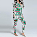 Miniatyrbild 3 av 4: Venalisa Dam Pyjamas Djur En Delig Jul Bodysuit Jumpsuit Långärmad Nattkläder storlek:S