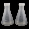 Miniatyrbilde 5 av 5: Laboratorie Gradert Plast Konisk Erlenmeyer Kolbe, Målbar, Glatt Tykk Vegg, To Flasker O