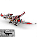 Miniatyrbillede 1 af 5: 1 stk Jurassic Stor Dinosaur Byggeklodser T-rex Quetzalcoatlus Spinosaurus Actionfigurer Legetøj - FARVE: Pterosaur C
