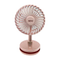 Miniatyrbillede 2 af 2: Bærbar Mini Ventilator Bordventilator Håndholdt Ventilator Med LED USB Genopladelig Bordventilator - FARVE: PK