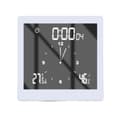 Multifunctional Digital Bathroom Wall Clock White
