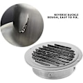 Miniatyrbillede 5 af 5: Rustfrit Stål Luftventilationskugle Tykk Ventilationsgitter Væghængt Emhætte Udstødningsdæksler Badeværelse Køkkenventiler (200mm)