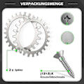 Miniatyrbillede 3 af 5: 2 x premium rustfrie søm til Worx S/m model, 2 x rustfrie skruesøm Traction Enhancer, robotplæneklipper Hjulstørrelse 205 mm (FMY)