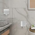 Miniatyrbillede 2 af 5: Perforeret toiletpapirholder til badeværelser og toiletter, klæbemiddel til badeværelser og toiletter, rustfrit stål 2023