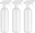 3 st 500 ml Sprayflaskor, Tomma Vattensprayflaskor för Växter, Återfyllningsbara Trycksprutor i Plast - Vit Edi