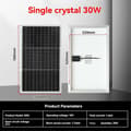 Miniatyrbillede 2 af 5: 30W solpanel 12V monokrystallinsk solcellemodul IP68 solpanel til autocamper tage campingbåde