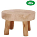Miniatyrbilde 2 av 5: Mini Rund Naturlig Tre Krakk, Blomsterpotte Stativ, Hagekrakk, - 3.5\" Høy Naturlig Tre