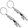 Miniatyrbillede 1 af 4: Personlighedsdyr Nøgleringe 2 stk. Jaguar Nøglering til Mænd, Kreativ Metal Nøglering, Nøgleholder Taske Charm, Håndtaske Bil Dekoration, L