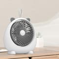 Miniatyrbillede 5 af 5: Bordventilator Støjsvag Ventilator Studenterkollegium Kontor Mini Ventilator USB Genopladelig Ventilator - FARVE: WH