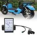 LCD-dator för elcyklar - Elcykeldisplay - Vattentät och hållbar - Vit