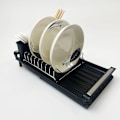 Miniatyrbillede 5 af 5: Udtrækkelig Opvaskestativ Sort 1 stk