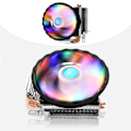 Miniatyrbillede 4 af 5: CPU Køler Køleplade RGB Blæsere Erstatning for AMD FM1 AM3 Reservedele