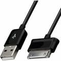 USB-datakabel laddare datasynkroniseringskabel svart för Samsung Galaxy Tab 2 10.1 P1000 & 7.1 laddare