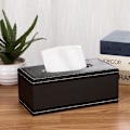 Miniatyrbilde 3 av 3: Lær Kleenex Boksholder med Magnetisk Bunn - Vevboksdeksel