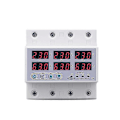 Miniatyrbild 1 av 5: DIN-skena 3-fas spänningsrelä 3P+N Voltmeter Amperemeter Över- och Underspänningsövervakningsreläer Skydd
