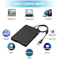 Miniatyrbillede 2 af 4: USB Floppy Diskette-drev, Ekstern USB Floppy Diskette-drev 1,44 MB Slim