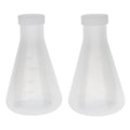 Miniatyrbilde 1 av 5: Laboratorie Gradert Plast Konisk Erlenmeyer Kolbe, Målbar, Glatt Tykk Vegg, To Flasker O