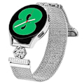 Miniatyrbillede 2 af 5: Type A Milanese rem til Samsung Galaxy Watch 42mm med blomstermotiv, rustfrit stål, magnetisk mesh urrem